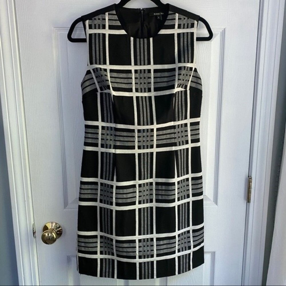 Rachel Roy Black and White Plaid Dress - size 6